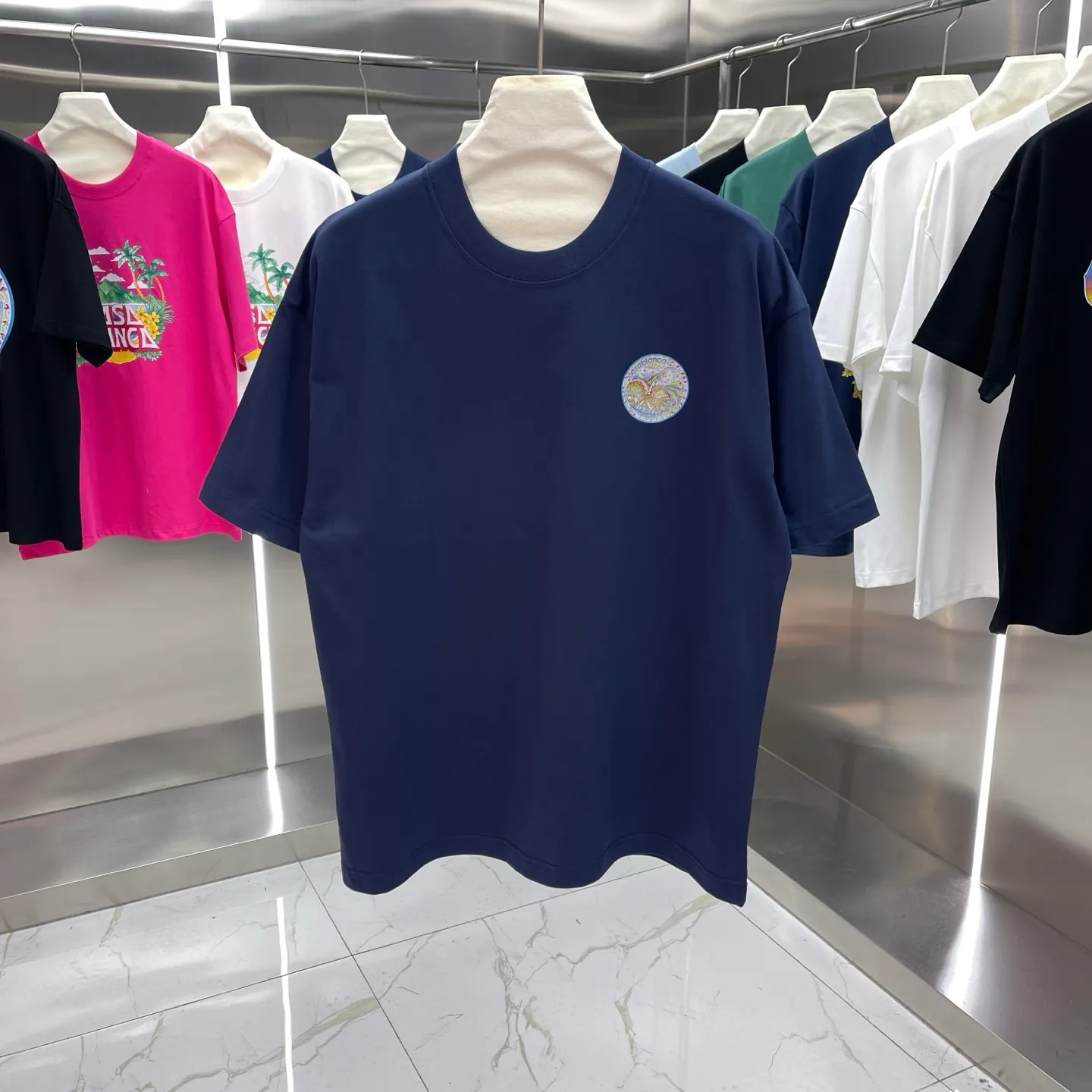 25ss New Arrival Casablanca Classic Series T ～ ， ， 。 ， Classic ， In Stock ！ ：White Black Royal Blue Size：S M L XL XXL